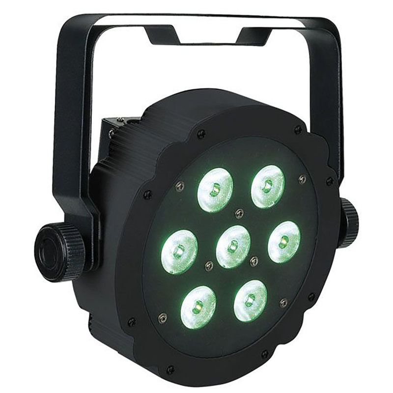 Compact Par 7 Tri platte RGB LED-par zwart