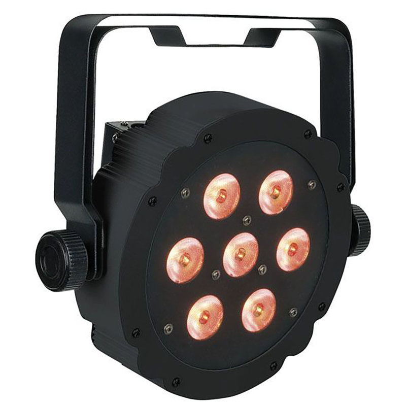 Compact Par 7 Tri platte RGB LED-par zwart