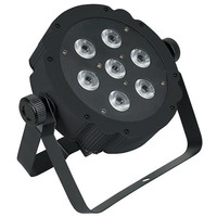 Compact Par 7 Tri platte RGB LED-par zwart