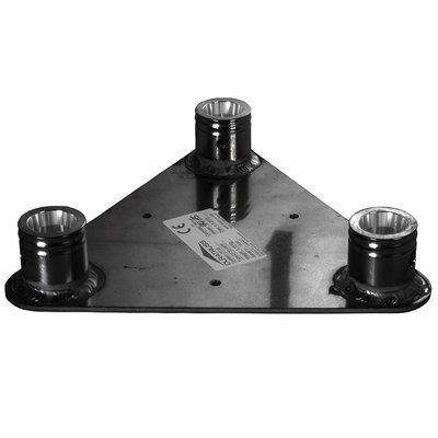 Duratruss DT 33-BPF driehoek truss baseplate female zwart