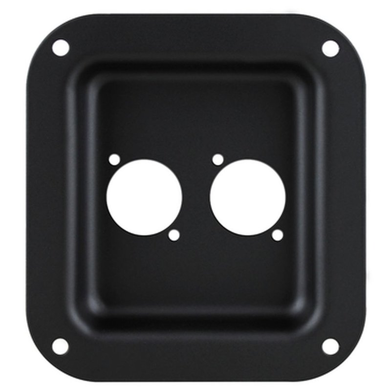 Inbouwschotel 2x D-Size zwart