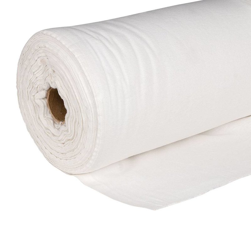 Dekomolton theaterdoek 1.3m x 60m wit