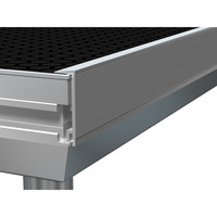 Aluminium afrokprofiel + klittenband 97cm