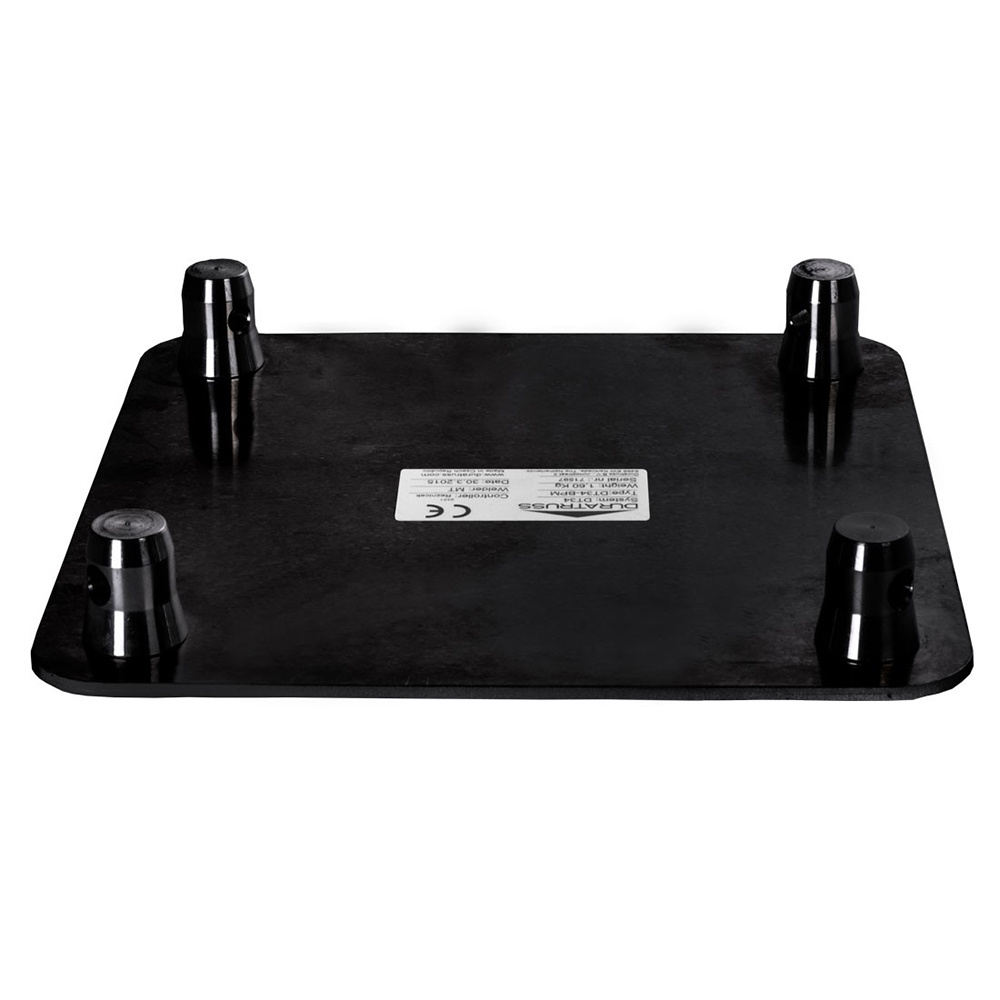 DuraTruss DT 34-BPM vierkant truss baseplate male zwart afbeelding