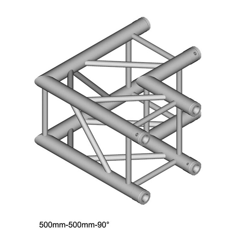 DuraTruss DT 34/2-C21-L90 vierkant truss 2-weg hoek 90° DT 34/2-C21-L90 vierkant truss 2-weg hoek 90°
