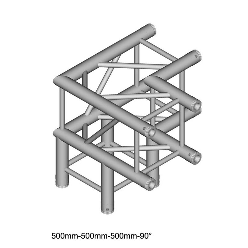 DuraTruss DT 34/2-C30-LD vierkant truss 3-weg hoek 90° DT 34/2-C30-LD vierkant truss 3-weg hoek 90°