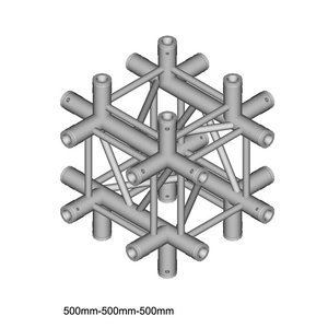 Duratruss DT 34/2-C61 vierkant truss 6-weg kruising