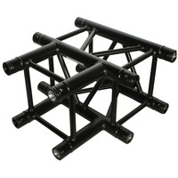 DuraTruss DT 34/2-T35-T vierkant truss 3-weg T-stuk zwart DT 34/2-T35-T vierkant truss 3-weg T-stuk zwart