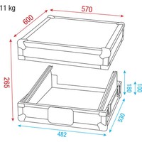 DAP ACA-MIX1 19 inch mixer flightcase ACA-MIX1 19 inch mixer flightcase