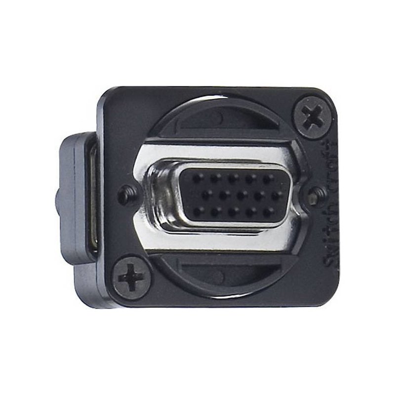 VGA female-female chassisdeel zwart