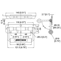 H1053Z Opbouw handvat met veer zilver