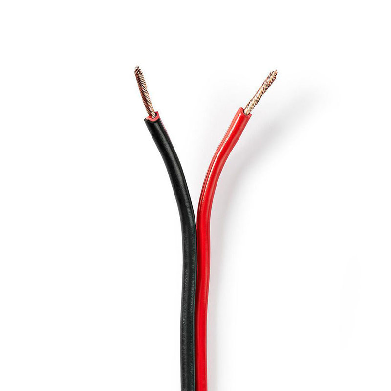 Nedis Speakerkabel 2x 1,5 mm zwart/rood 100 m Speakerkabel 2x 1,5 mm zwart/rood 100 m