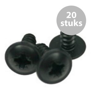 Adam Hall Zwarte 12mm schroeven (20 stuks)