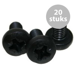 Adam Hall M6x12mm bout zwart (20 stuks)