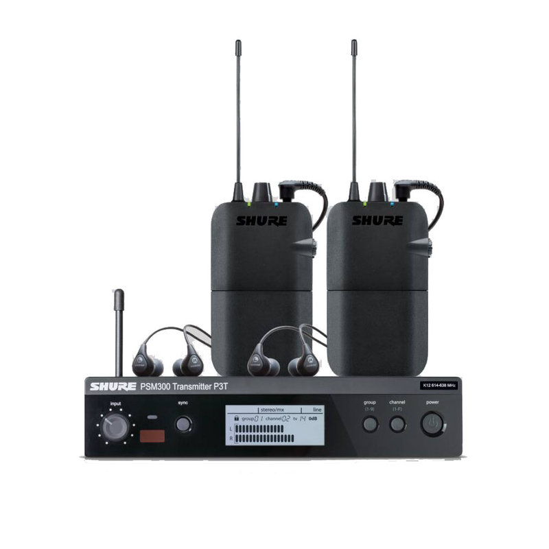 Shure PSM300 Twinpack draadloos in-ear monitorsysteem PSM300 Twinpack draadloos in-ear monitorsysteem