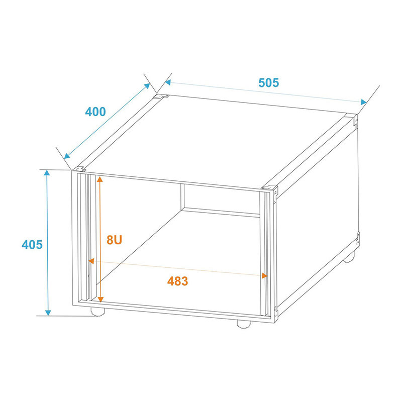 Effect Rack Studio 19 inch rack 8HE