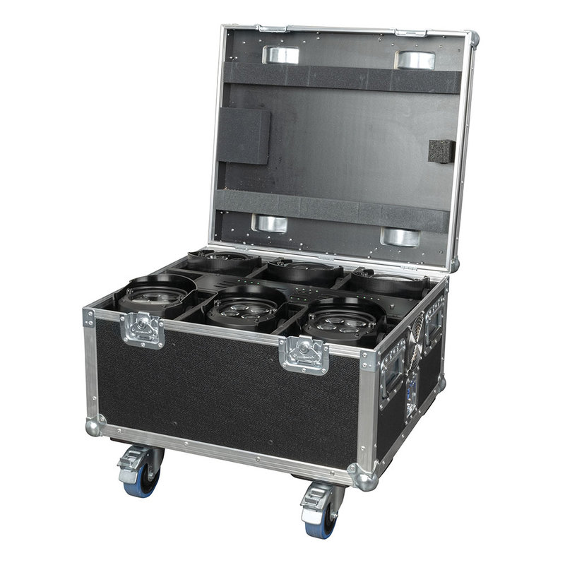 Showtec Eventspot 1600 Q4 set met 6 zwarte spots in flightcase Eventspot 1600 Q4 set met 6 zwarte spots in flightcase