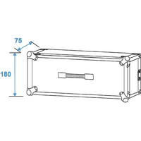 Effect Rack CO DD 19 inch flightcase 3HE 240mm diep