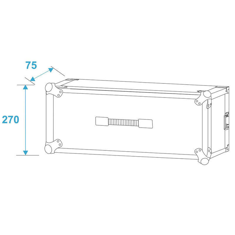 Effect Rack CO DD 19 inch flightcase 5HE 240mm diep