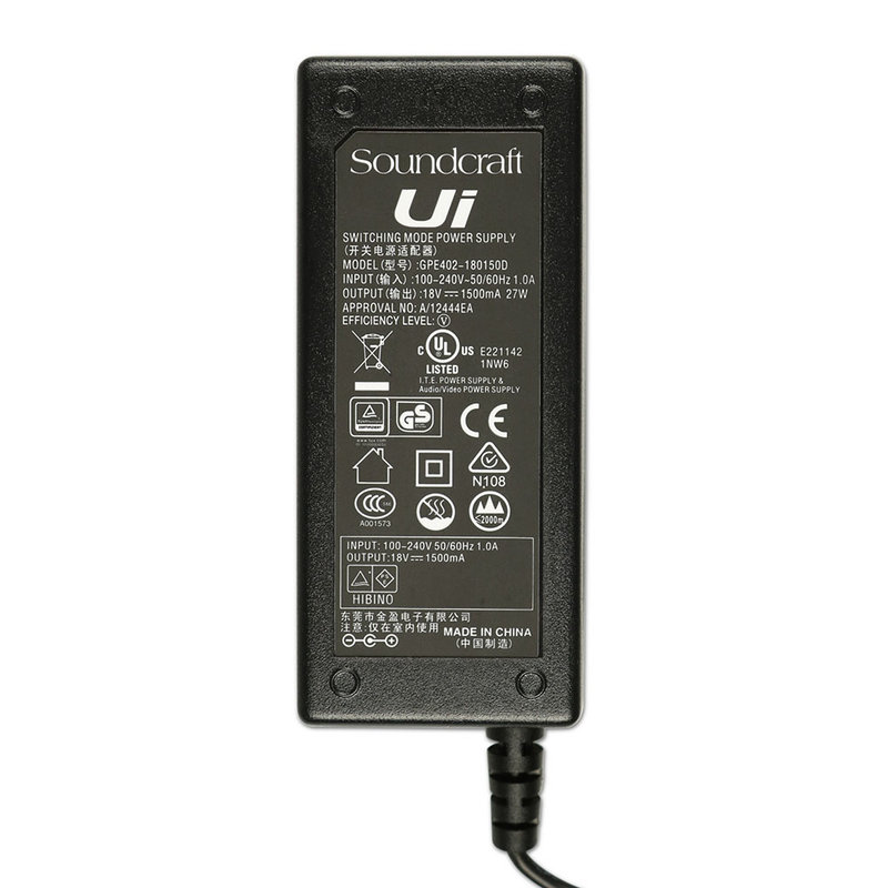 Voedingskabel voor Ui16 & Ui12 mixer