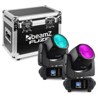 Beamz 2x Fuze75B Beam LED movinghead met flightcase 2x Fuze75B Beam LED movinghead met flightcase