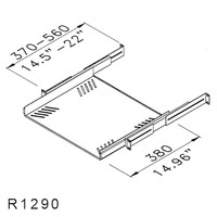 R1290/1U 19 inch uitschuifbaar plateau 1HE