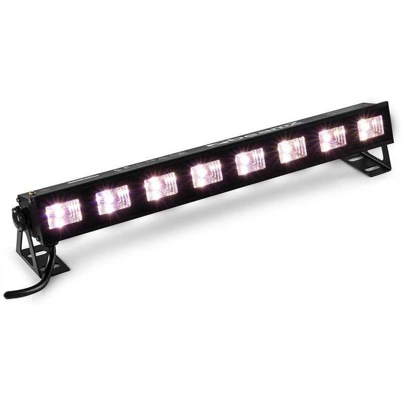 BUVW83 LED-bar 8x 3W UV/Wit