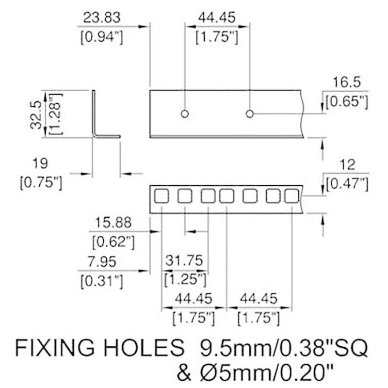 Penn Elcom RG-6135-02 rackprofiel gestanst 2mm staal 2HE RG-6135-02 rackprofiel gestanst 2mm staal 2HE