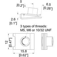 PM6CNK M6 kooimoer/clip voor rackprofiel (10 stuks)