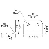 B1130z overzethoek R5 29x40mm
