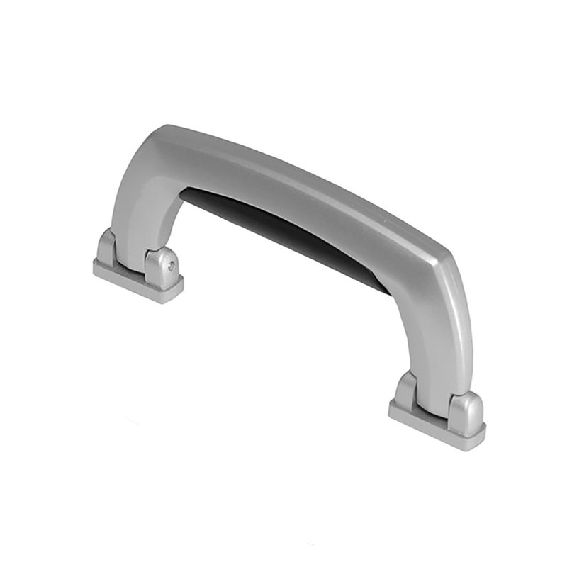 H1432 kunststof opbouw handvat 170x74mm zilver/zwart