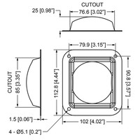 W0964z stapelschotel voor wielen 112x102mm