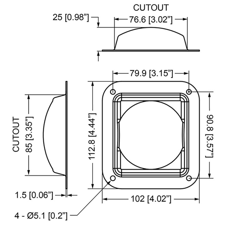 W0964z stapelschotel voor wielen 112x102mm