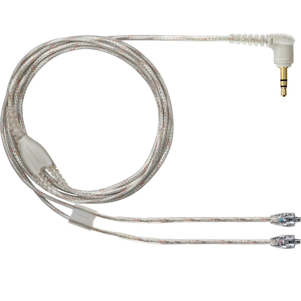 Shure EAC64CLS kabel met verzilverde MMCX-plug voor SE215, SE315, SE425, SE535 en SE846 transparant afbeelding