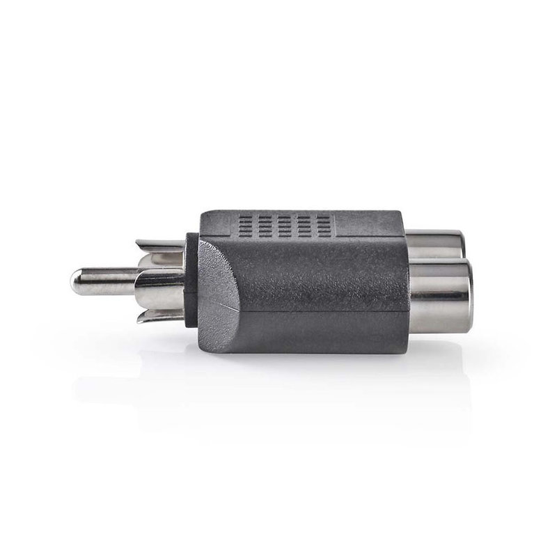1x RCA male naar 2x RCA female adapter