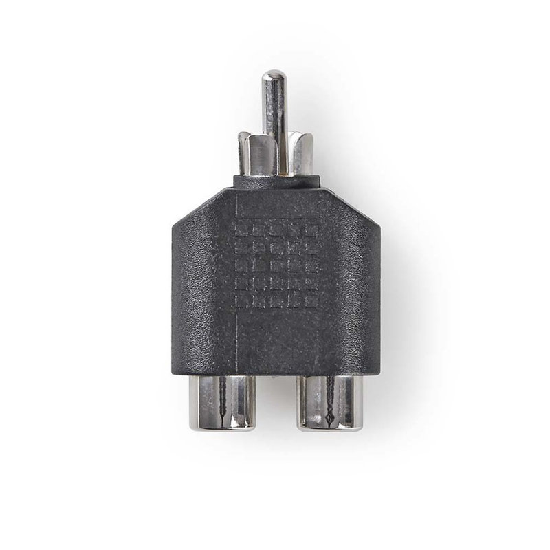1x RCA male naar 2x RCA female adapter