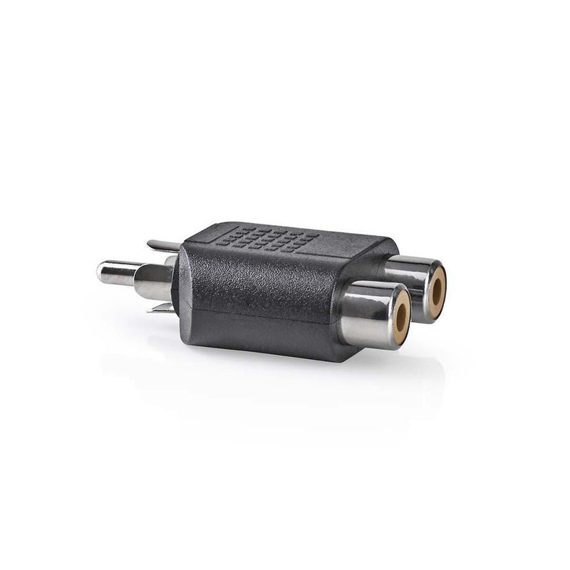 1x RCA male naar 2x RCA female adapter