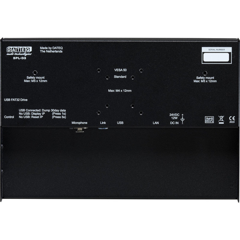 Dateq SPL-D3MK2 Geluidsdrukmeter SPL-D3MK2 Geluidsdrukmeter