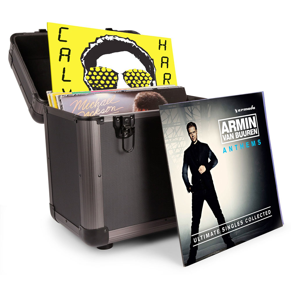 Power Dynamics RC80 Vinyl Record case voor 12 inch platen titanium afbeelding