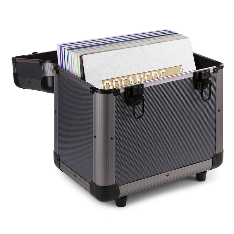 RC80 Vinyl Record case voor 12 inch platen titanium