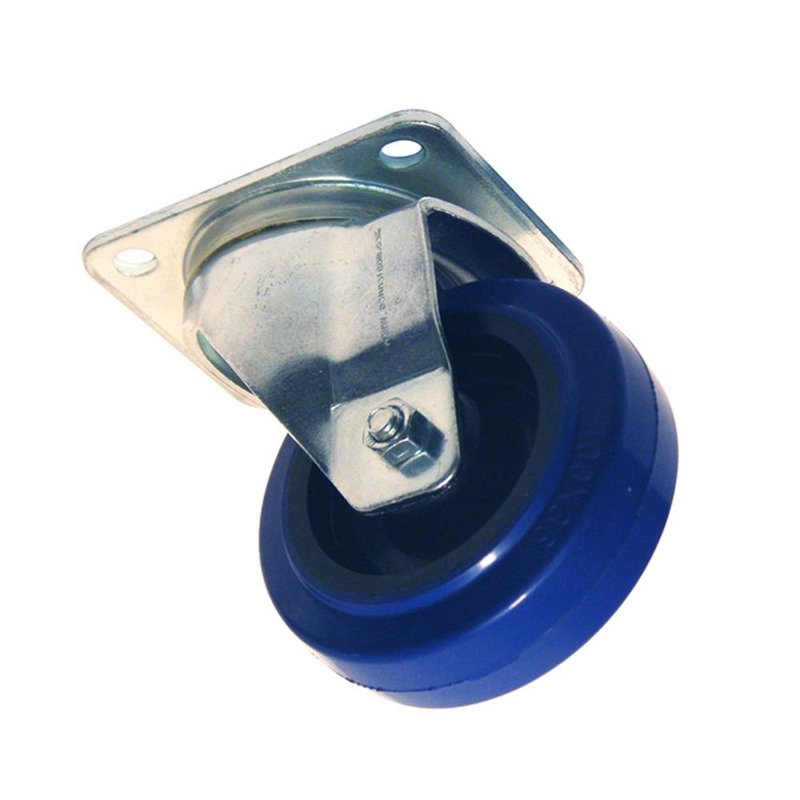 Zwenkwiel zonder rem - blauw -  Ø 100mm