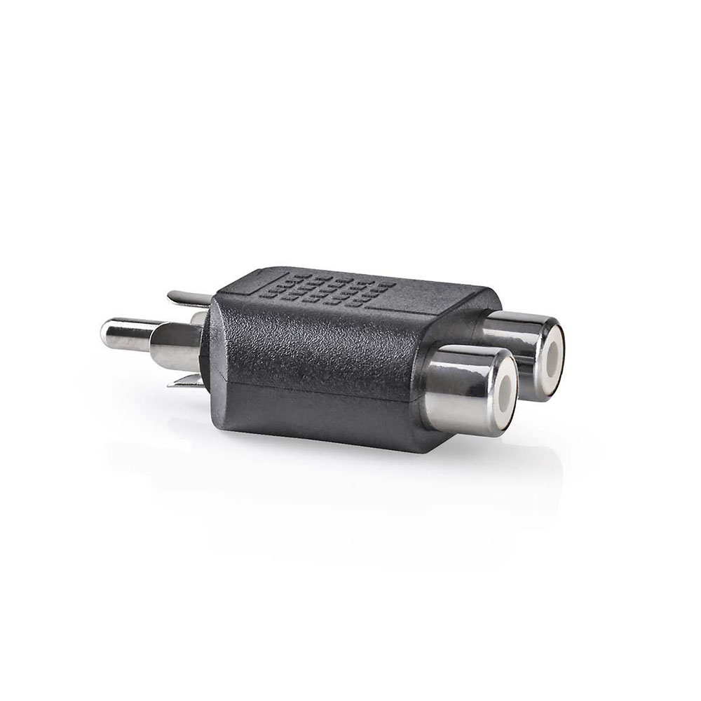 Nedis RCA male naar RCA female (2x) mono adapter afbeelding