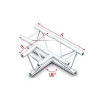 Showtec FT30 Driehoek truss 017 3-weg T-stuk 90g FT30 Driehoek truss 017 3-weg T-stuk 90g
