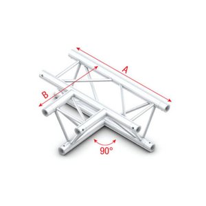 Showtec FT30 Driehoek truss 017 3-weg T-stuk 90g