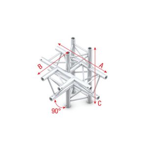 Showtec FT30 Driehoek truss 021 5-weg T-stuk 90g