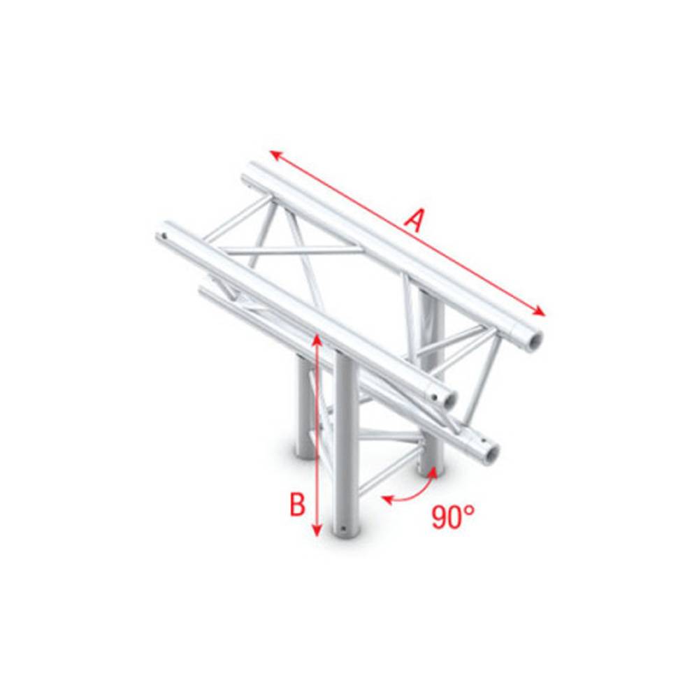 Showtec FT30 Driehoek truss 023 3-weg T-stuk 90g