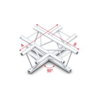 Showtec FT30 Driehoek truss 016 4-weg kruis 90g FT30 Driehoek truss 016 4-weg kruis 90g