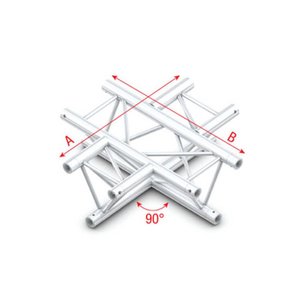 Showtec FT30 Driehoek truss 016 4-weg kruis 90g