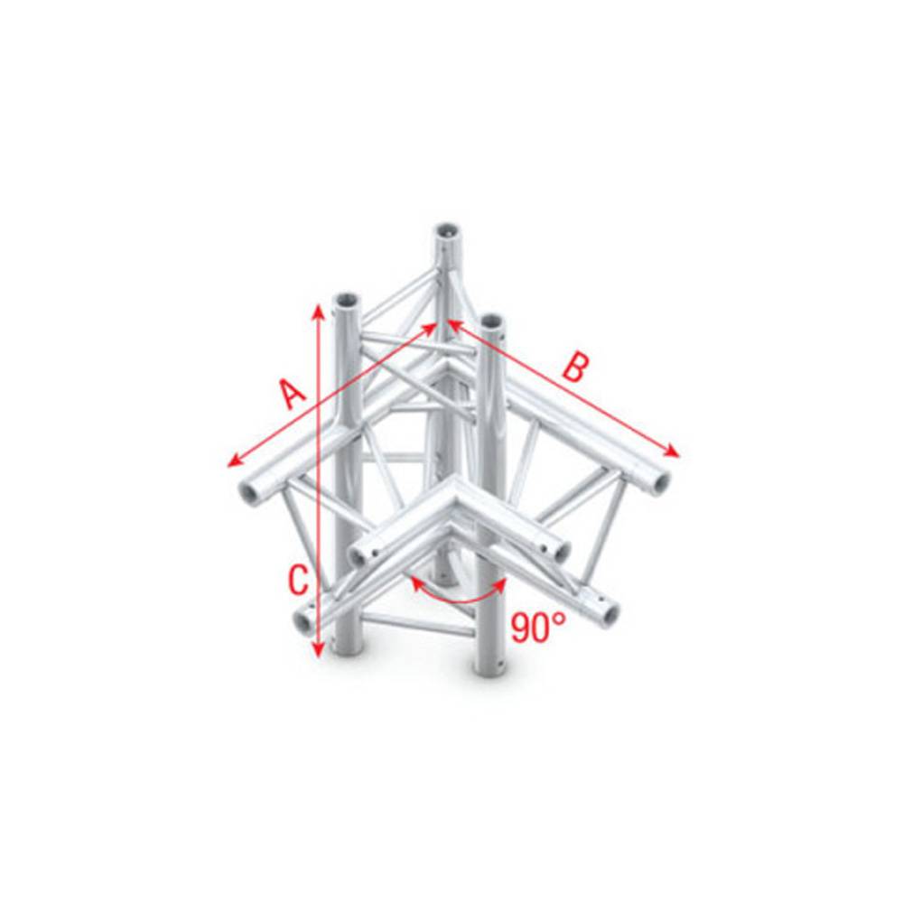 Showtec FT30 Driehoek truss 014 4-weg hoek 90g rechts