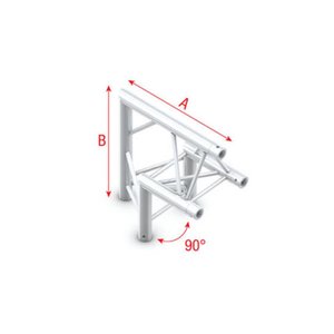 Showtec PT30 Driehoek truss 006 Hoek 90g apex up